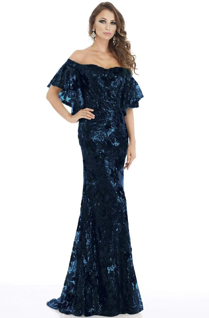 Feriani Couture - 18870 Sequin Embellished Off-Shoulder Dress 6 Feriani Couture - 18870 Sequin Embellished Off-Shoulder Dress