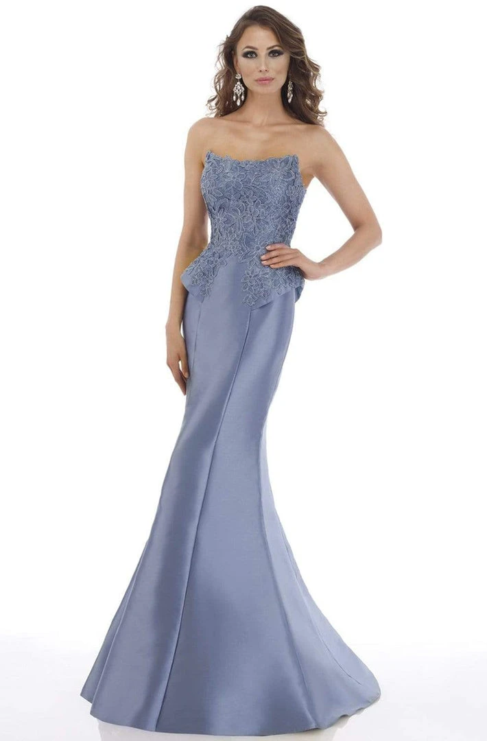 Feriani Couture - 18873 Strapless Embroidered Peplum Accent Gown 3 Feriani Couture - 18873 Strapless Embroidered Peplum Accent Gown