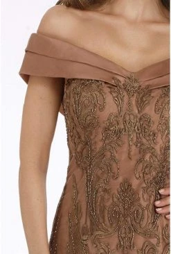 Feriani Couture - 18900 Embellished Off-Shoulder Sheath Dress