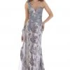 Feriani Couture - 18904 Illusion Plunging Neck Mermaid Evening Gown