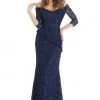 Feriani Couture - 18911 Off Shoulder Embroidered Sheath Silhouette Gown - 1 Pc Navy In Size 12 Available 1 Feriani Couture - 18911 Off Shoulder Embroidered Sheath Silhouette Gown - 1 Pc Navy In Size 12 Available