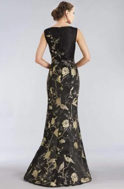 Feriani Couture - 18954 Floral Bateau Trumpet Evening Dress