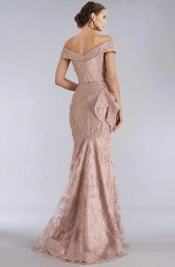 Feriani Couture - 18958 Off-Shoulder Peplum Trumpet Dress