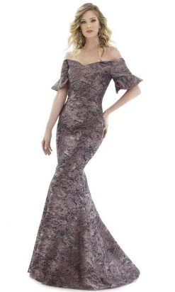 Feriani Couture - 20114 Off Shoulder Mermaid Dress With Train