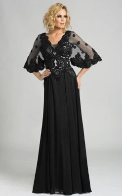 Feriani Couture - 26232 Embroidered V-neck Sheer Dress 9 Feriani Couture - 26232 Embroidered V-neck Sheer Dress