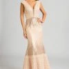 Feriani Couture - 26241 Accented Deep V-neck Mermaid Dress