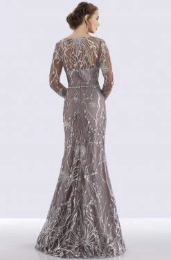 Feriani Couture - 26258 Illusion Long Sleeves Mermaid Dress