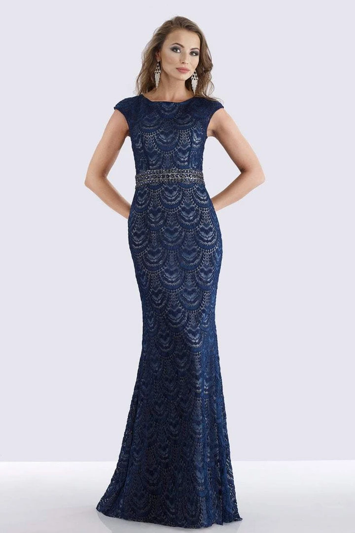 Feriani Couture - 26264 Cap Sleeve Beaded Sheath Gown 3 Feriani Couture - 26264 Cap Sleeve Beaded Sheath Gown