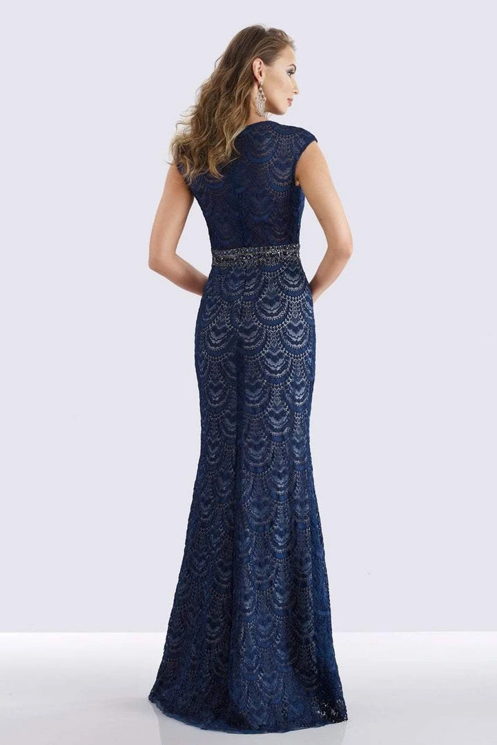 Feriani Couture - 26264 Cap Sleeve Beaded Sheath Gown 4 Feriani Couture - 26264 Cap Sleeve Beaded Sheath Gown
