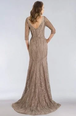 Feriani Couture - 26300 Sequin Embellished Scoop Trumpet Dress