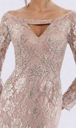 Feriani Couture - Floral Lace Off-Shoulder Dress 18727 7 Feriani Couture - Floral Lace Off-Shoulder Dress 18727