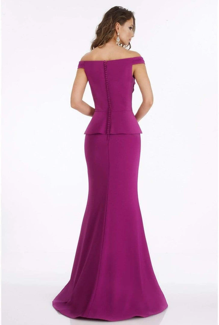 Gia Franco - 12012 Pleated Off-Shoulder Trumpet Dress With Train 4 Gia Franco - 12012 Pleated Off-Shoulder Trumpet Dress With Train