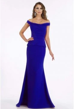 Gia Franco - 12012 Pleated Off-Shoulder Trumpet Dress With Train 9 Gia Franco - 12012 Pleated Off-Shoulder Trumpet Dress With Train