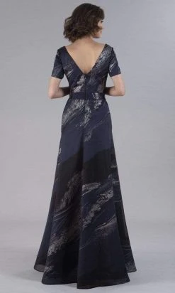 Gia Franco - 12050 Short Sleeve Printed A-line Dress