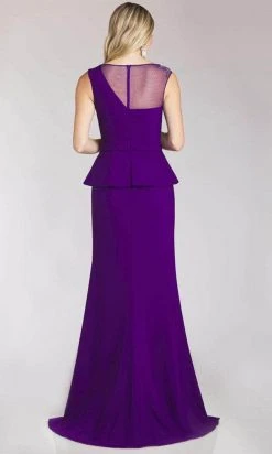 Gia Franco 12164 - Peplum Illusion Bateau Evening Gown 5 Gia Franco 12164 - Peplum Illusion Bateau Evening Gown