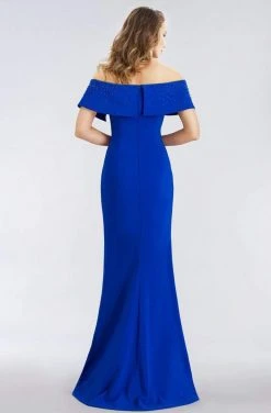 Gia Franco - 12956 Off-Shoulder Sheath Dress With Slit