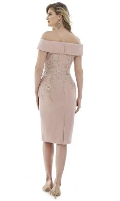 Gia Franco - 12976 Off Shoulder Embroidered Floral Sheath Dress