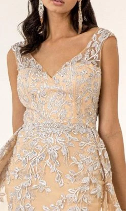 GLS By Gloria - GL1920 Beaded Embroidered Gown With Sheer Overskirt 16 GLS By Gloria - GL1920 Beaded Embroidered Gown With Sheer Overskirt