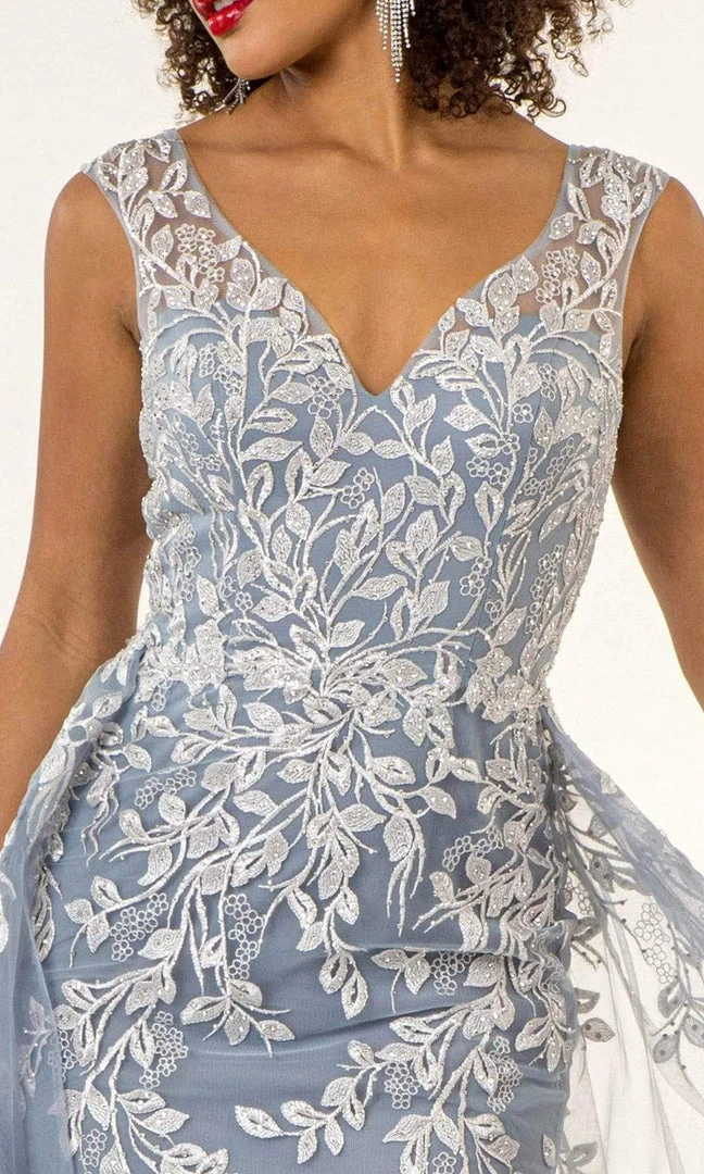 GLS By Gloria - GL1920 Beaded Embroidered Gown With Sheer Overskirt 13 GLS By Gloria - GL1920 Beaded Embroidered Gown With Sheer Overskirt