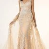 GLS By Gloria - GL1920 Beaded Embroidered Gown With Sheer Overskirt 1 GLS By Gloria - GL1920 Beaded Embroidered Gown With Sheer Overskirt