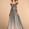 GLS By Gloria - GL2558 Two Tone Embellished Lace A-line Gown 1 GLS By Gloria - GL2558 Two Tone Embellished Lace A-line Gown
