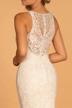GLS By Gloria - GL2597 Embellished Lace Halter Trumpet Gown 9 GLS By Gloria - GL2597 Embellished Lace Halter Trumpet Gown
