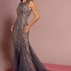 GLS By Gloria - GL2684 Embellished Lace Mermaid Dress With Train