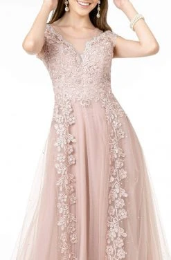 GLS By Gloria - GL2882 Beaded Embroidered Mesh A-Line Long Dress 17 GLS By Gloria - GL2882 Beaded Embroidered Mesh A-Line Long Dress