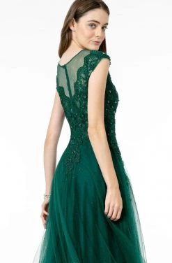 GLS By Gloria - GL2882 Beaded Embroidered Mesh A-Line Long Dress 13 GLS By Gloria - GL2882 Beaded Embroidered Mesh A-Line Long Dress