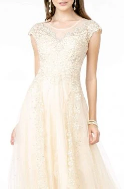 GLS By Gloria - GL2882 Beaded Embroidered Mesh A-Line Long Dress 15 GLS By Gloria - GL2882 Beaded Embroidered Mesh A-Line Long Dress