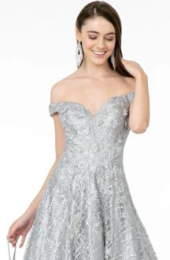 GLS By Gloria - GL2944 Embroidered Sequin Off-Shoulder Gown 11 GLS By Gloria - GL2944 Embroidered Sequin Off-Shoulder Gown