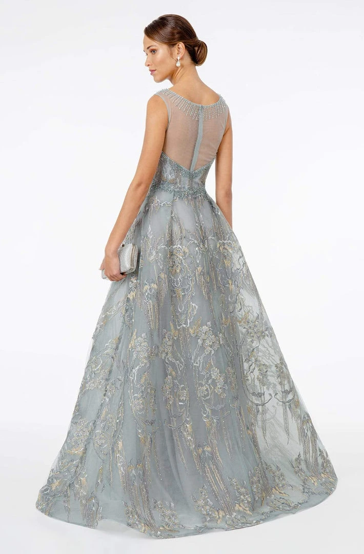 GLS By Gloria - GL2980 Embroidered Scoop Neck A-Line Dress 4 GLS By Gloria - GL2980 Embroidered Scoop Neck A-Line Dress