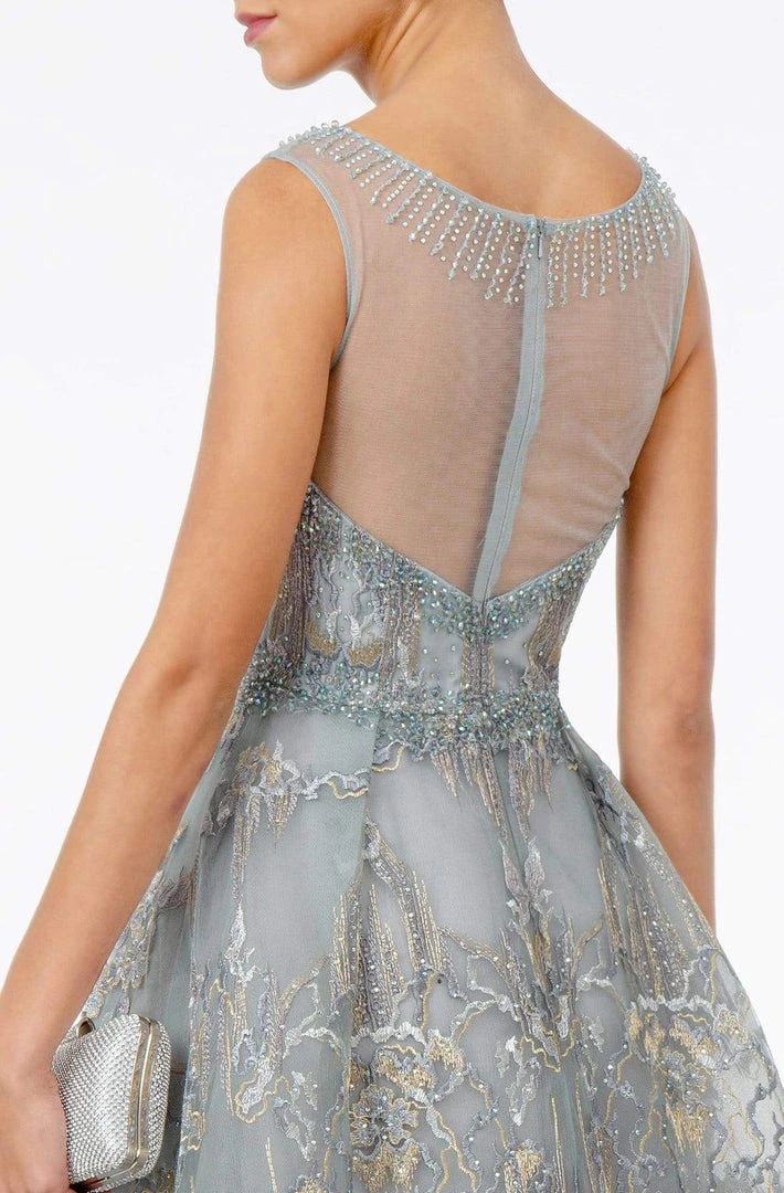 GLS By Gloria - GL2980 Embroidered Scoop Neck A-Line Dress 6 GLS By Gloria - GL2980 Embroidered Scoop Neck A-Line Dress