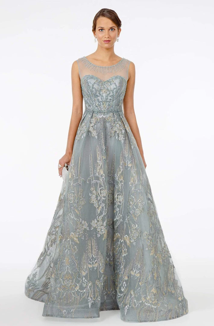 GLS By Gloria - GL2980 Embroidered Scoop Neck A-Line Dress 3 GLS By Gloria - GL2980 Embroidered Scoop Neck A-Line Dress