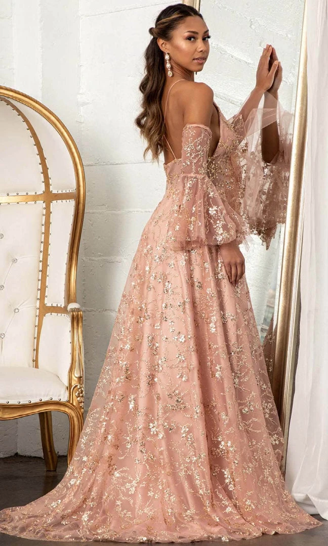 GLS By Gloria GL3002 - Sleeveless Halter V-neck Long Gown 8 GLS By Gloria GL3002 - Sleeveless Halter V-neck Long Gown