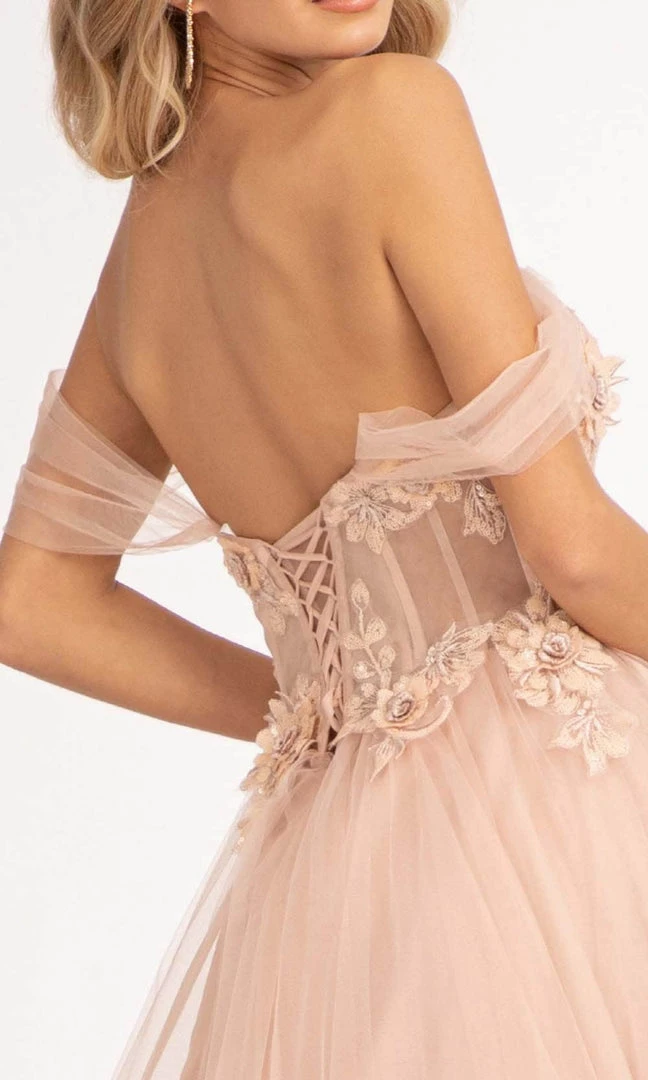 GLS By Gloria GL3007 - Illusion Plunging V-neck Long Gown 10 GLS By Gloria GL3007 - Illusion Plunging V-neck Long Gown