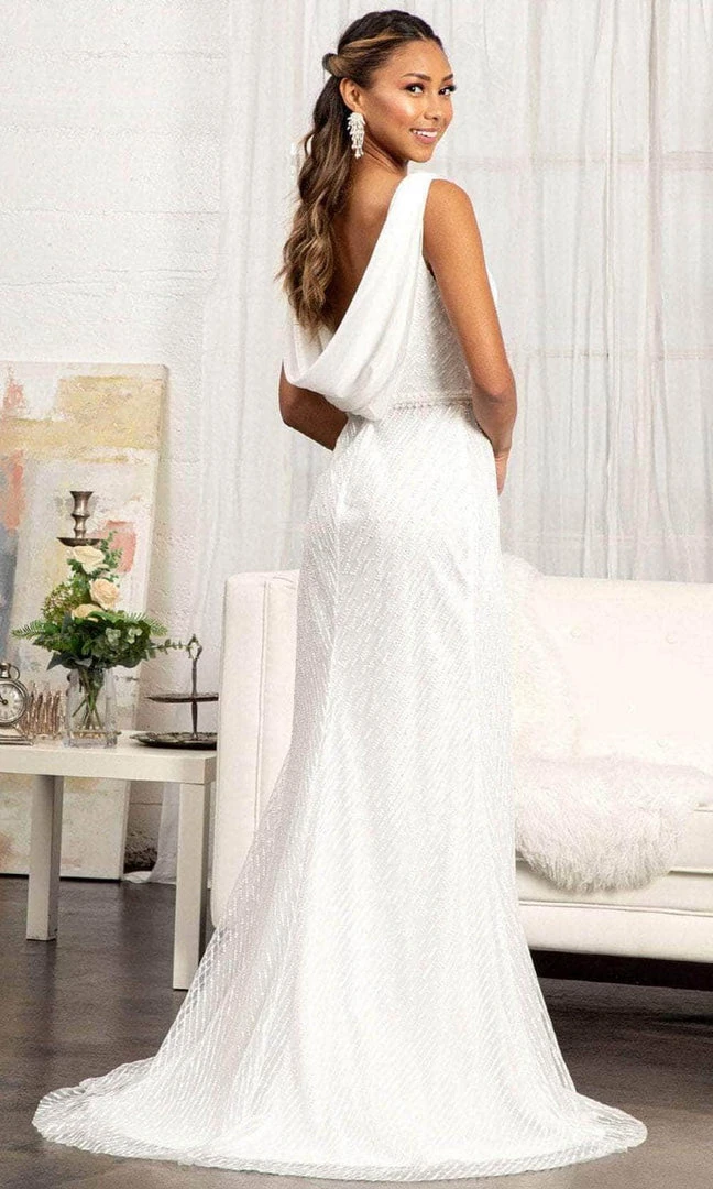 GLS By Gloria GL3008 - Cowl Back Sequin Evening Dress 12 GLS By Gloria GL3008 - Cowl Back Sequin Evening Dress