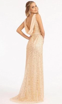 GLS By Gloria GL3008 - Cowl Back Sequin Evening Dress 15 GLS By Gloria GL3008 - Cowl Back Sequin Evening Dress