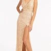 GLS By Gloria GL3008 - Cowl Back Sequin Evening Dress