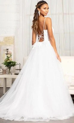 GLS By Gloria GL3013 - Sleeveless Plunging V-neck Wedding Gown 7 GLS By Gloria GL3013 - Sleeveless Plunging V-neck Wedding Gown