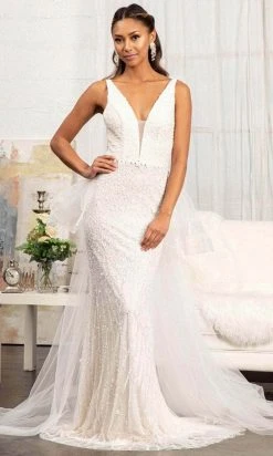 GLS By Gloria GL3014 - Sleeveless V-Neck Wedding Dress