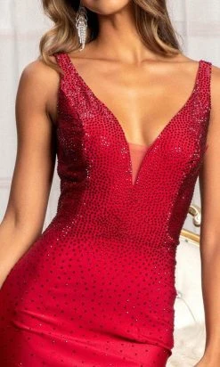 GLS By Gloria GL3037 - Plunging V-Neck Wide Open V-Back Mermaid Dress