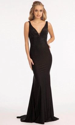 GLS By Gloria GL3037 - Plunging V-Neck Wide Open V-Back Mermaid Dress