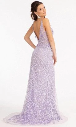 GLS By Gloria GL3042 - Deep V-Neck Sleeveless Evening Gown