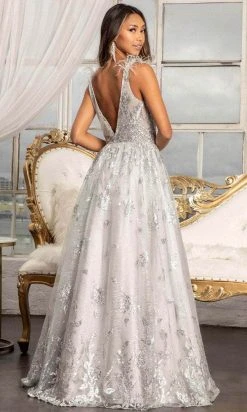 GLS By Gloria GL3048 - Sleeveless Feather A-line Dress 15 GLS By Gloria GL3048 - Sleeveless Feather A-line Dress