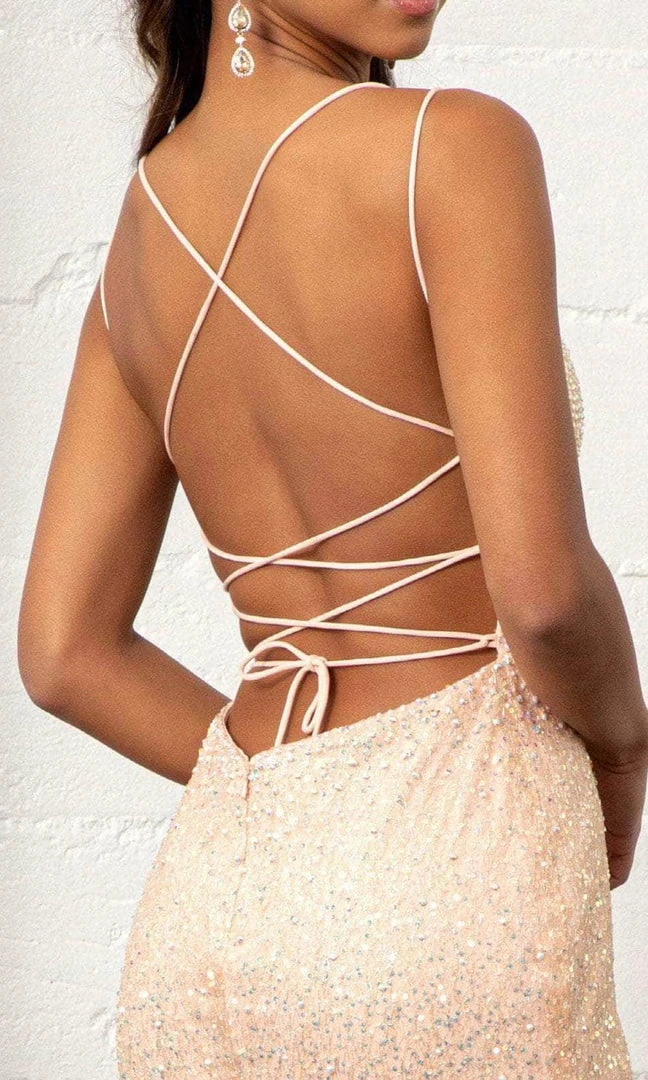 GLS By Gloria GL3052 - Dual Straps Embellished Evening Gown 10 GLS By Gloria GL3052 - Dual Straps Embellished Evening Gown