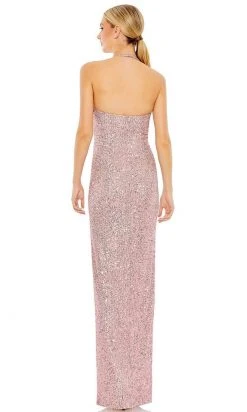 Ieena Duggal 11279 - Halter Neck Sequined Evening Dress