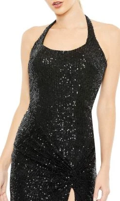 Ieena Duggal 11279 - Halter Neck Sequined Evening Dress