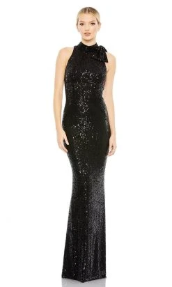 Ieena Duggal - 11280 Sequin Bow Accent Halter Gown 8 Ieena Duggal - 11280 Sequin Bow Accent Halter Gown