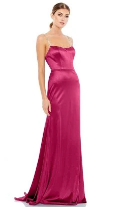 Ieena Duggal - 12428 Rhinestone Double Strap Satin Gown 11 Ieena Duggal - 12428 Rhinestone Double Strap Satin Gown